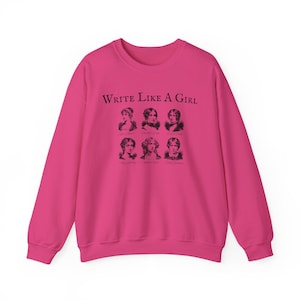 Sweater schrijven als een meisje, literair shirt voor boekenliefhebbers, klassiek literatuurcadeau, Brontë-shirt, literair meisjesshirt, Jane Austen-cadeaus afbeelding 10