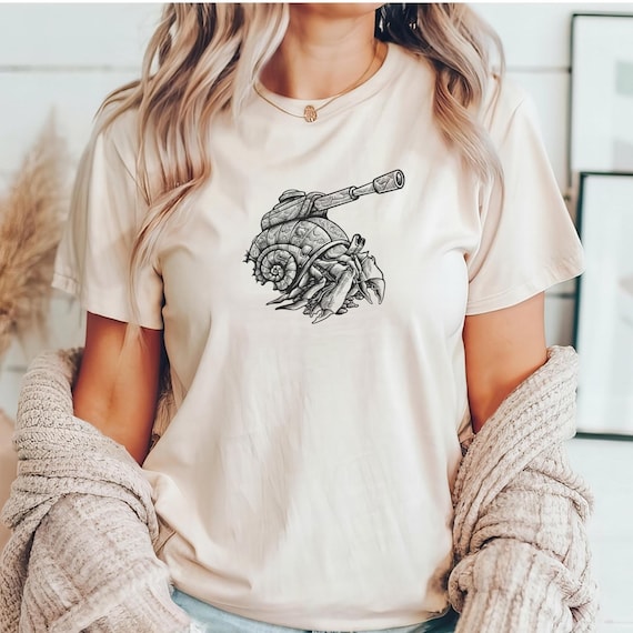 Hermit Crab T-Shirt, Battle Ready Hermit Crab, Whimsical Shirt, Hermit Crab Lover Gift, Funny Hermit Crab Tee, Cottagecore Shirt, Ocean Tee