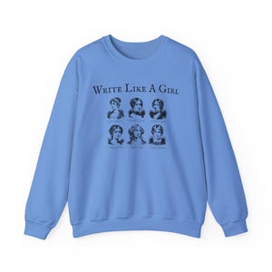 Sweater schrijven als een meisje, literair shirt voor boekenliefhebbers, klassiek literatuurcadeau, Brontë-shirt, literair meisjesshirt, Jane Austen-cadeaus afbeelding 8