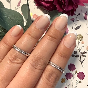 Danity Silver Stackable Rings 925 Karat : Twisted & Solid