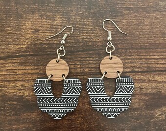 B+W Clay southwestern earrings