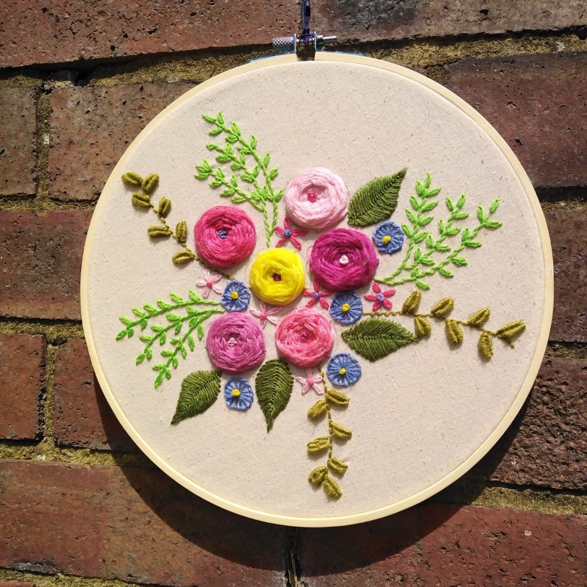 Handmade Floral Embroidered Hoop Etsy UK
