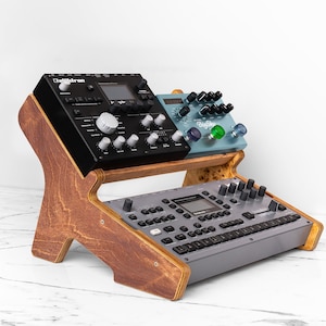 Suporte de madeira Elektron de 2 níveis para analógico Four/Rytm/Octatrack