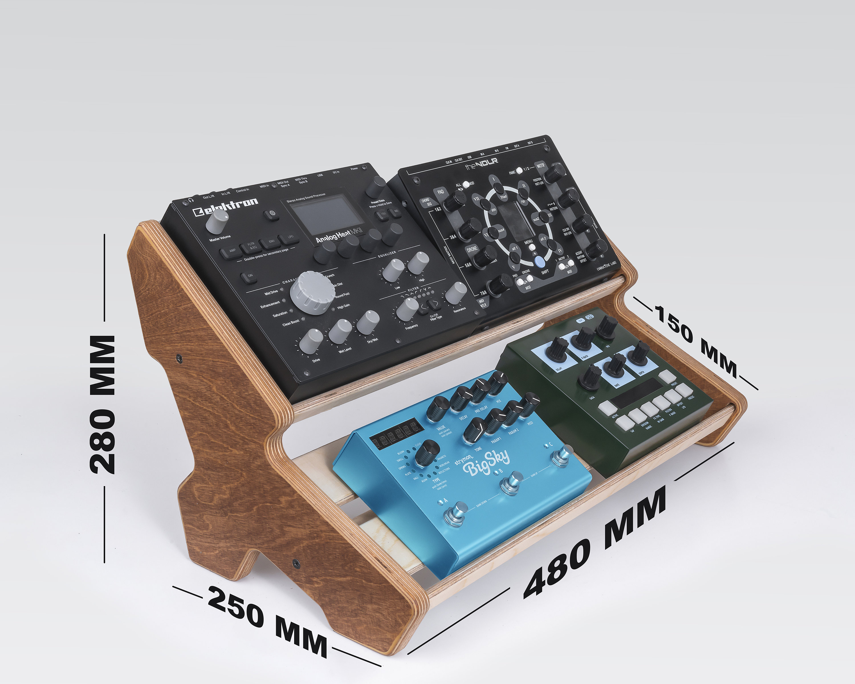 2-tier Desktop Pedalboard for Synthesizer and Effect Pedal / Desktop  Effects Pedal Stand / Synthesizer Stand 