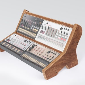 Wooden Stand For 4X Korg Volca With Cable Managment / Volca Synthesizer Stand / korg Volca Stand