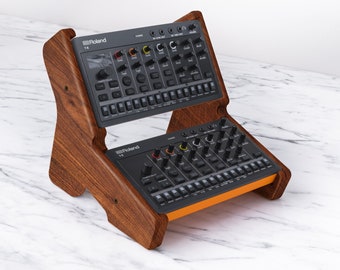 Roland Aira Compact 2-Tier Wooden Stand: T-8, J-6, E-4 Synthesizer