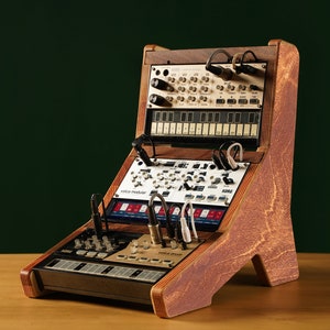 Korg Volca 3-tier Wooden Stand with Cable Management / volca synthesizer/ synthesizer stand image 1