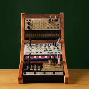 Korg Volca 3-tier Wooden Stand with Cable Management / volca synthesizer/ synthesizer stand image 2