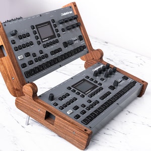 Foldable 2tier stand for Elektron machines With Fully Padded Case For OT Mk1 / OT Mk2 / Ar Mk1 / A4 Mk1 / Monomachine / Machinedrum