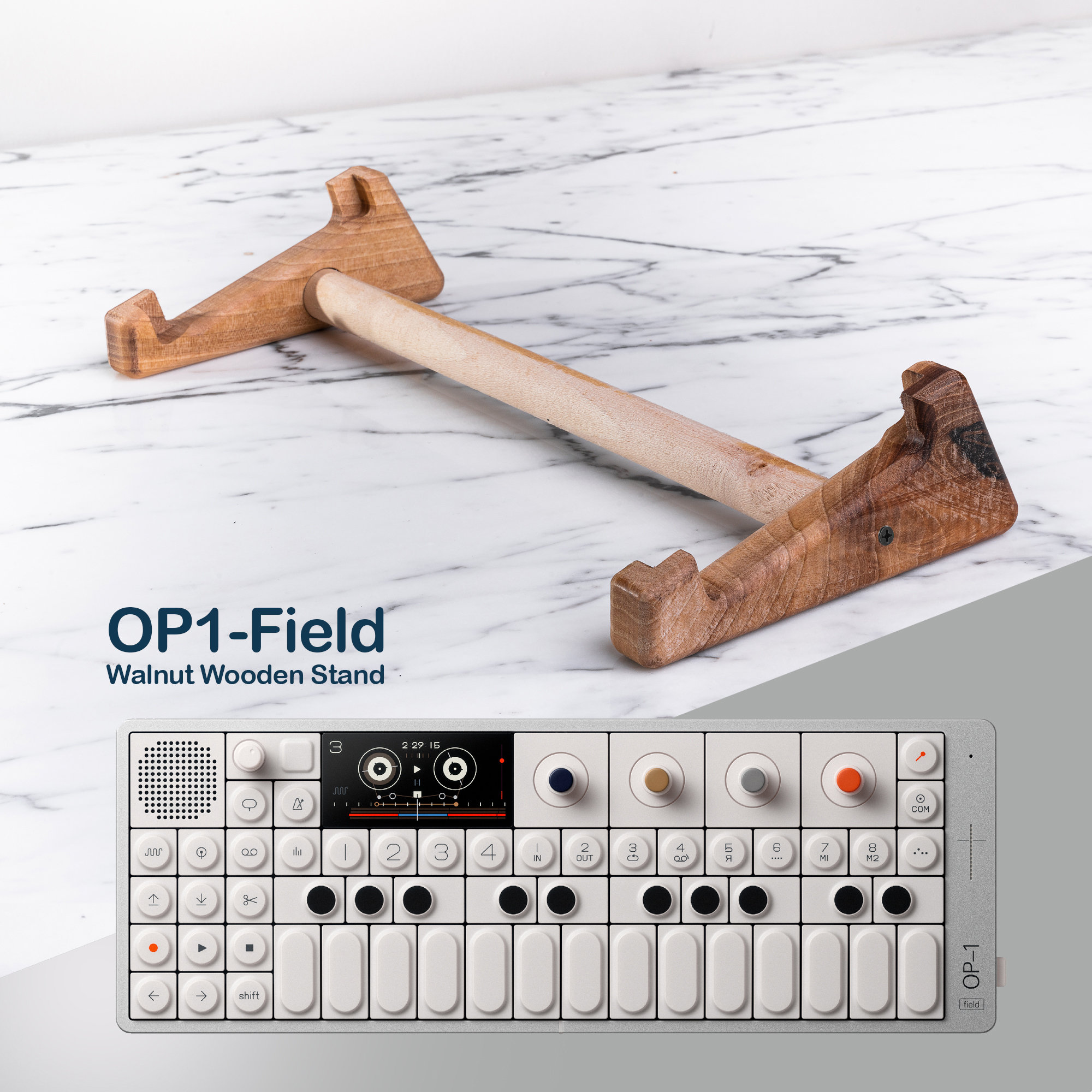 OP-1 Field Stand / Solid Walnut Wooden Stand/ OP-1 Filed