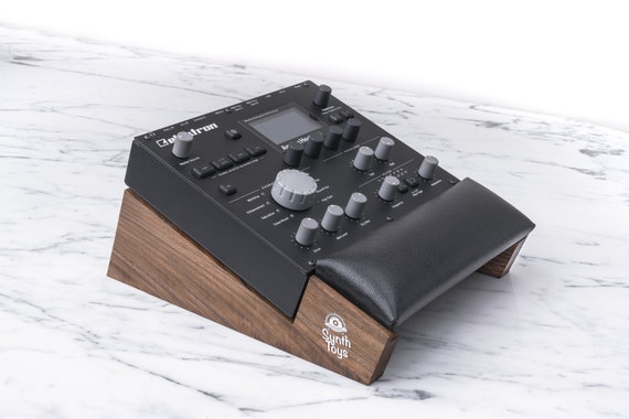 Walnut Wood Stand With Wrist Pad for Elektron Digitakt, Digitone