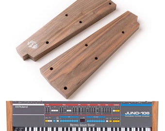 Roland Juno 106 Walnut Wood Side Panels , Juno 106 End Roland Juno 106 Walnut Wood Side Panels , Juno 106 End