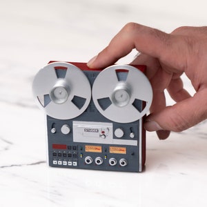 Vollständig handgefertigte Miniatur Studer Reel zu Reel, Geschenk für Musiker, Studer, Studer Blockflöte