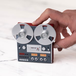 Black Reel Reel Tape Recorder Rotating Retro Tape Vintage Music