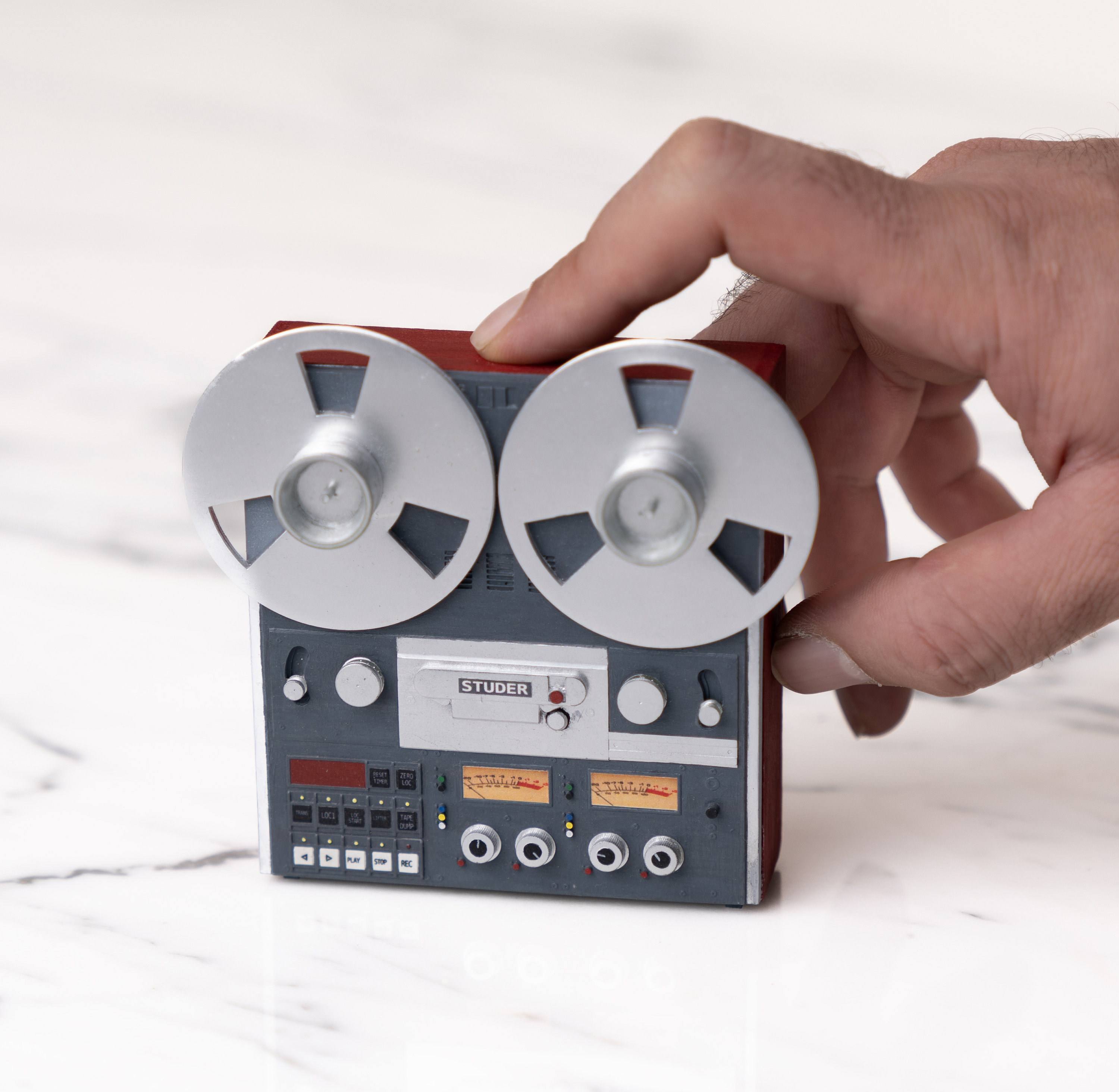 Fully Handmade Miniature Studer Reel to Reel, Gift For Musician, Studer , Studer Recorder