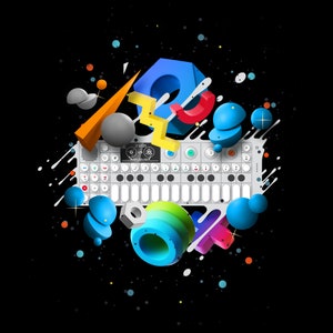 OP1 Artwork Digital Download File / PNG File/ synthesizer artwork/ Digital Download/ synthesizer art
