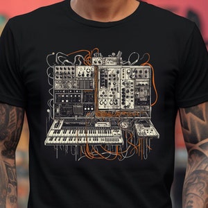 Futuristic Eurorack Synthesizer T-Shirt / synthesizer tshirt / music tshirt