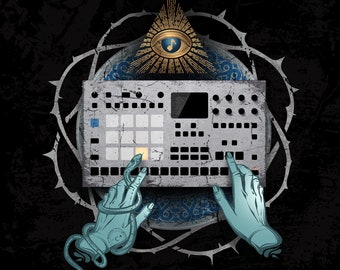Elektron Analogrytm Art: Synth Artwork PNG File (Digital Download)