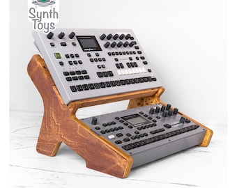 Combined Wooden Stand for Elektron Mki/Mkii Series Synthesizers