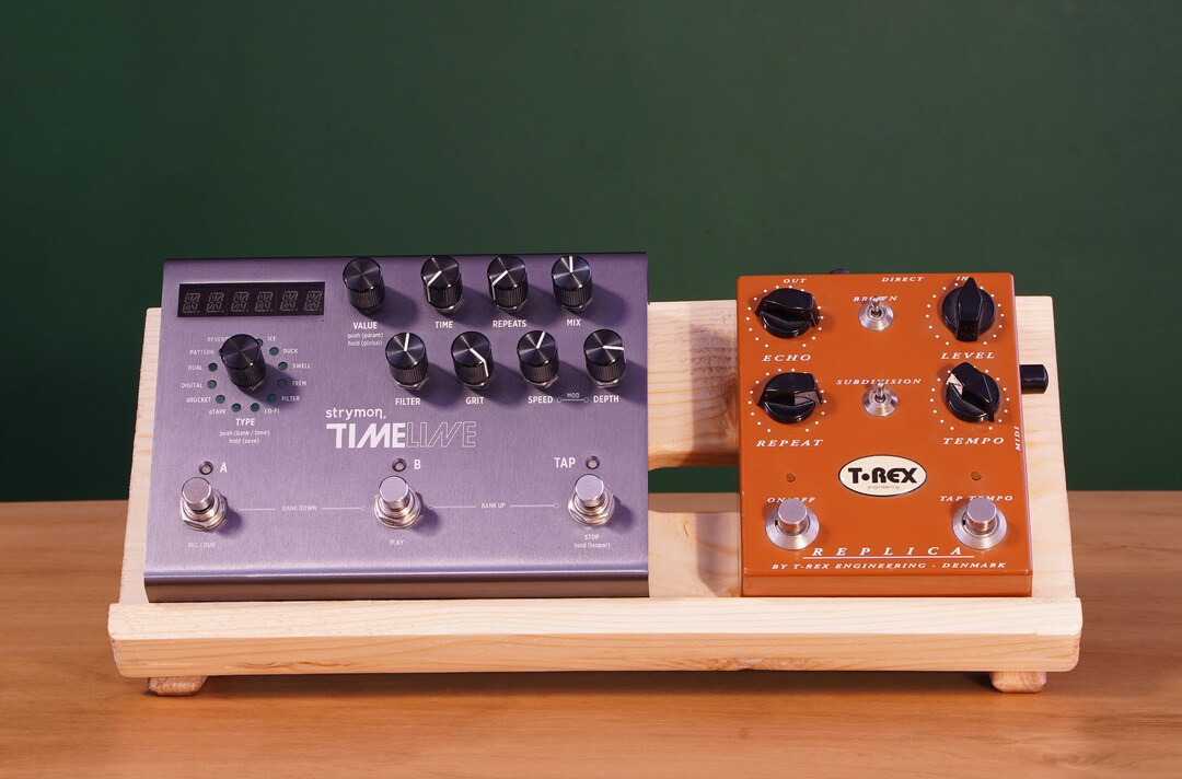 Desktop Pedalboard / Wooden Pedalboard / Synthesizer Stand / Etsy