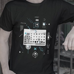 Model Cycle Synthesizer T-shirt: Music Producer Tee
