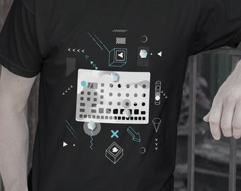 Camiseta Modelo Ciclo Sintetizador: Camiseta Produtor Musical