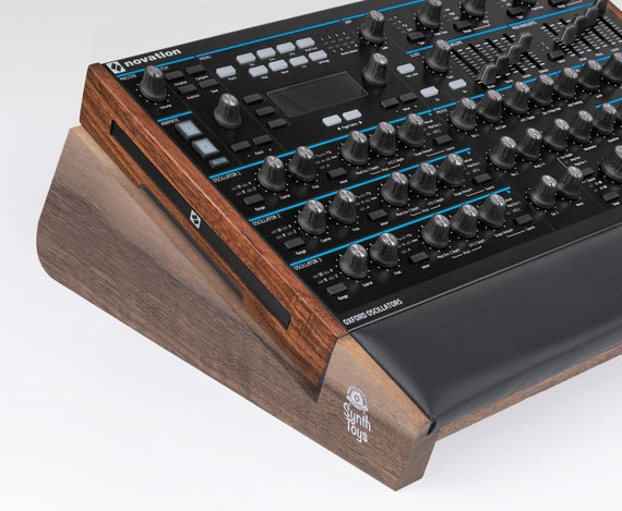 Walnut Wood Synthesizer Stand for Novation Peak 8 With Wrist Pad