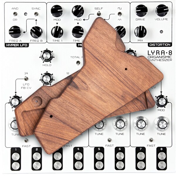SOMA Labs Lyra8 Synthesizer Walnut Wooden Stand in 2 Different Angles / Lyra8 Stand / Lyra8 Synthesizer Stand