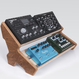 2-Tier Desktop Pedalboard For Synthesizer And Effect Pedal / Desktop Effects Pedal Stand / Synthesizer stand