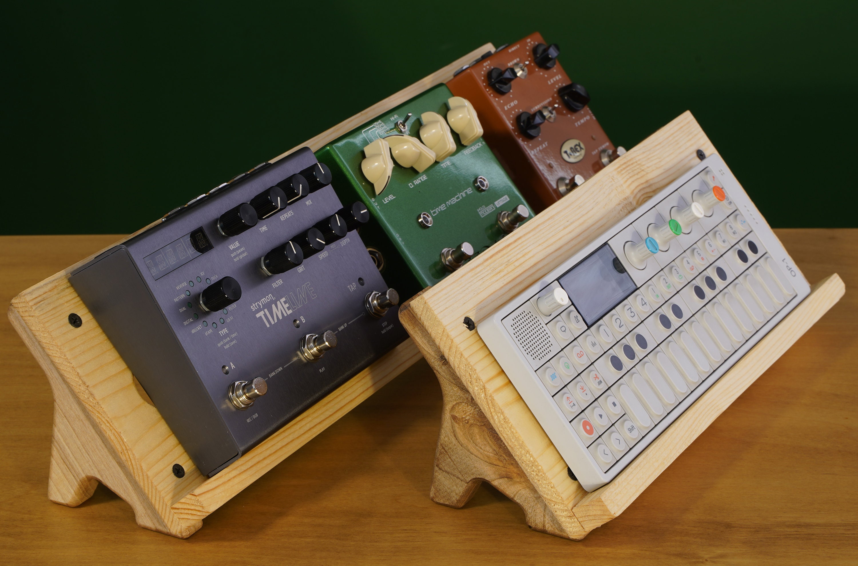 Desktop Pedalboard / Wooden Pedalboard / Synthesizer Stand / Etsy