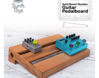 Guitar Pedalboard Solid Beech Wood / Guitar Effect Pedaboard 28 X 42CM