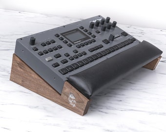 Elektron MKI Series Custom stand with wrist pad rack solid Walnut wood / Octatrack Stand / AnalogFour Stand / Analogrytm Stand