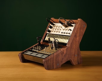 Korg Volca 2-tier Wooden Stand with Cable Management   / volca synthesizer/ synthesizer stand