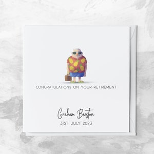 Happy Retirement Card | Custom Congratulations On Your Retirement Card | Card For Someone Retiring | Personalised Leaving Work Card |