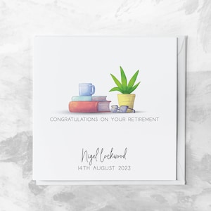Happy Retirement Card | Custom Congratulations On Your Retirement Card | Card For Someone Retiring | Personalised Leaving Work Card |