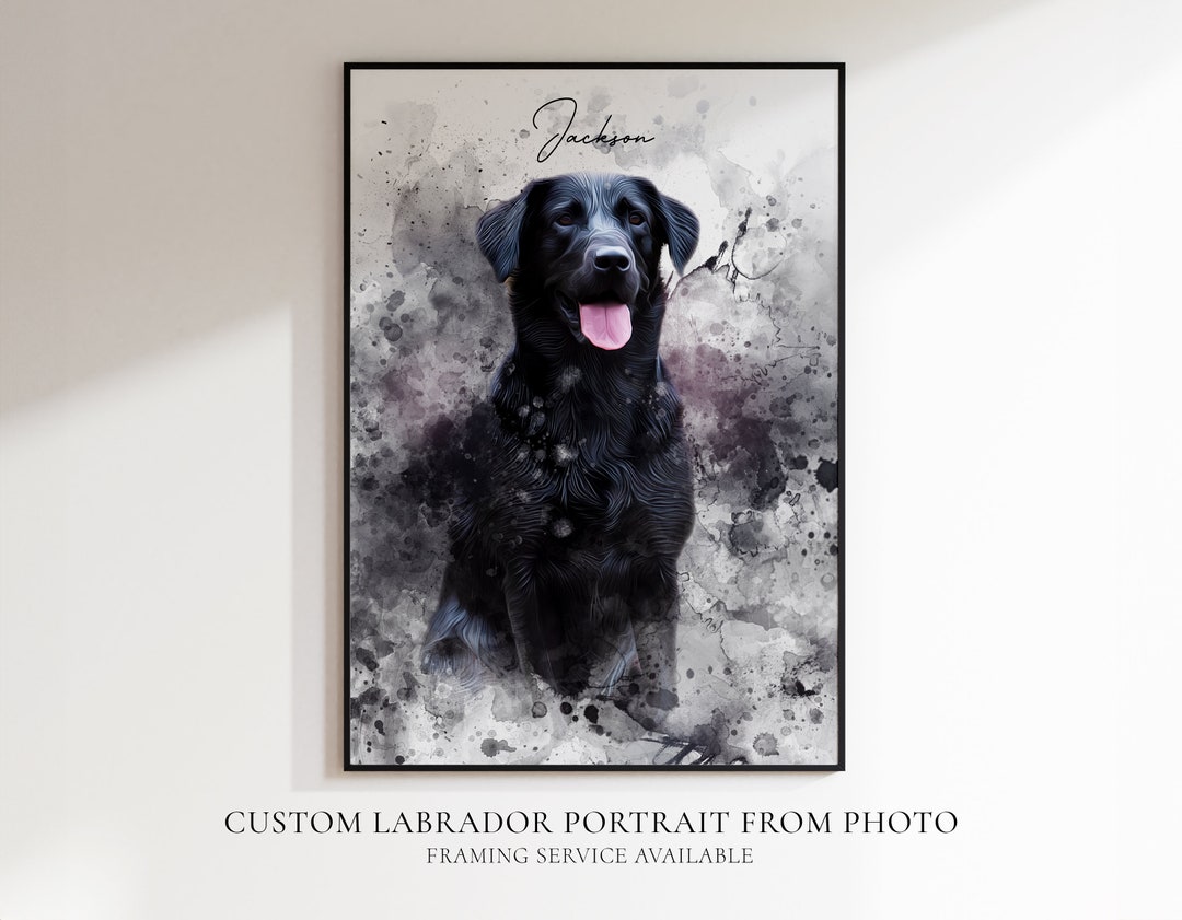 Labrador Retriever Print From Photo Dog Lover Gift Personalised Pet