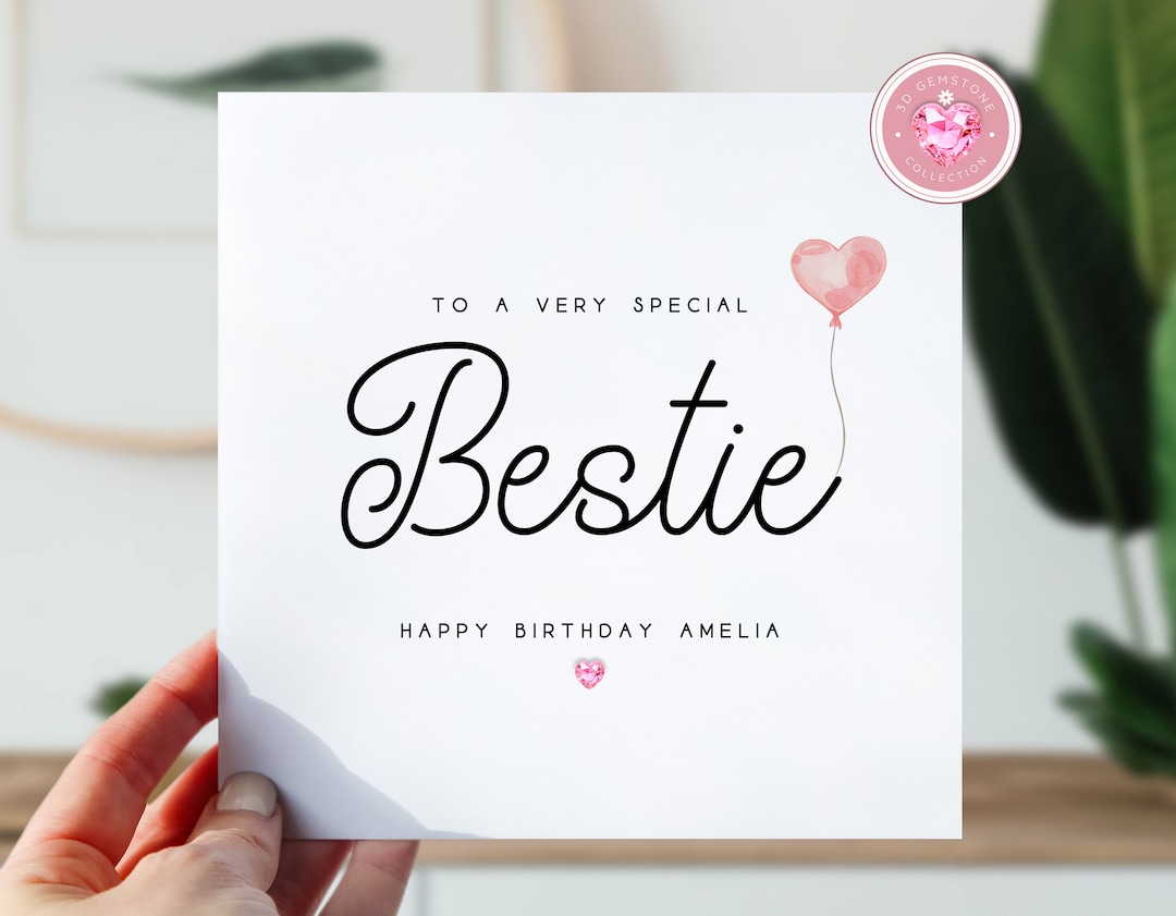 Bestie Birthday Card | Birthday Card for Her | Greetings Card for Best ...