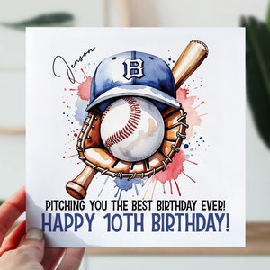 carte d'anniversaire de base-ball | Carte d'anniversaire de baseball pour fils, petit-fils, neveu | n'importe quel âge carte de baseball | Carte pour amateur de sport pour fan de baseball MLB