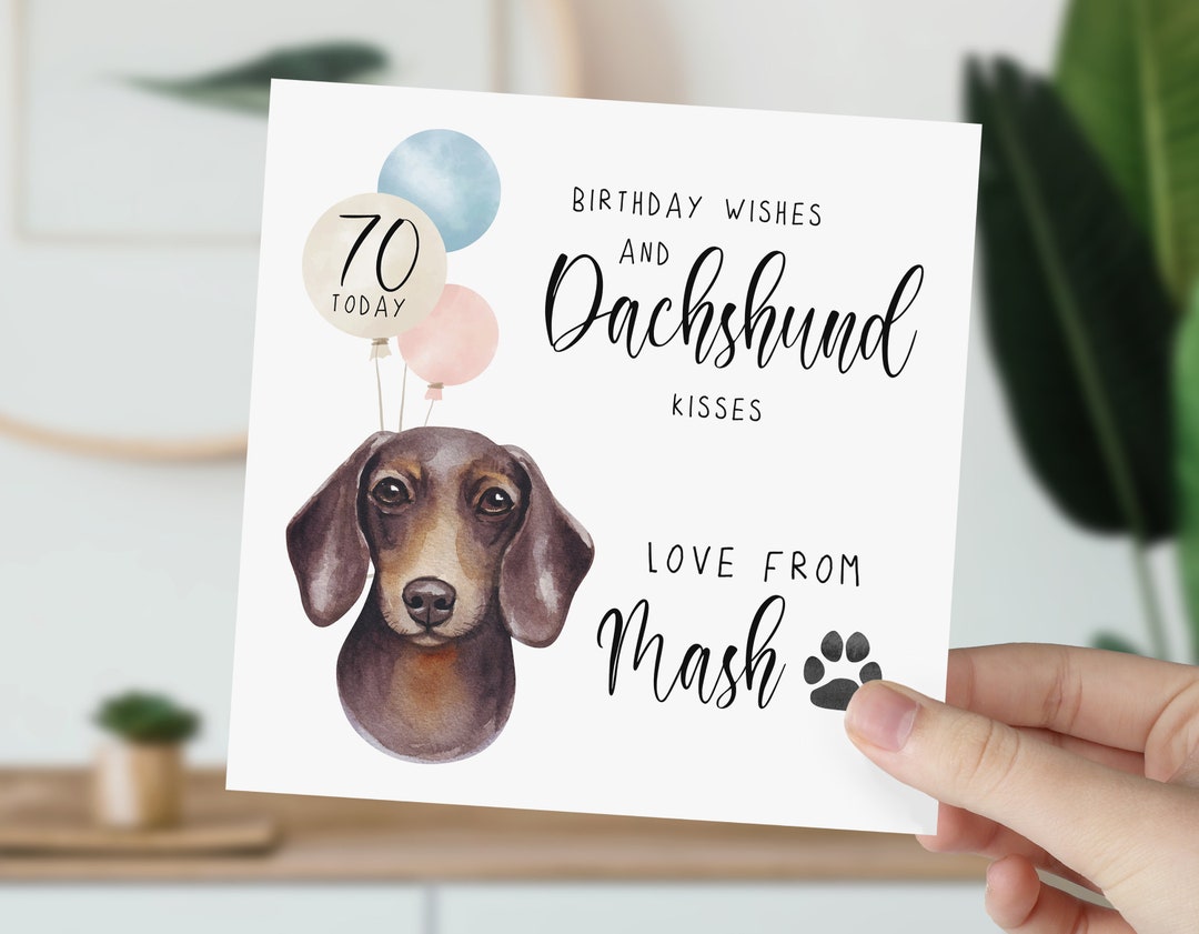 Dachshund Birthday Card | Happy Birthday From the Dachshund | Dachshund ...