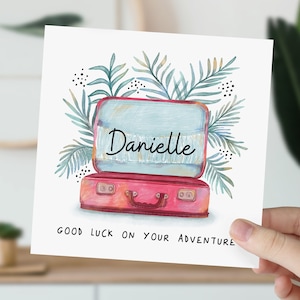 Personalised New Adventure Card | Good Luck On Your Adventure Card | Moving Abroad, Gap Year Card | Going Travelling Gift | Going On Holiday