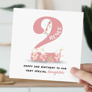 Carte d'anniversaire pour petite fille, fille, nièce, petite-fille | Lapin mignon ballerine de Zazzle.be Liste d'envies Vous avez des idées ? Carte personnalisée de deux ans pour elle