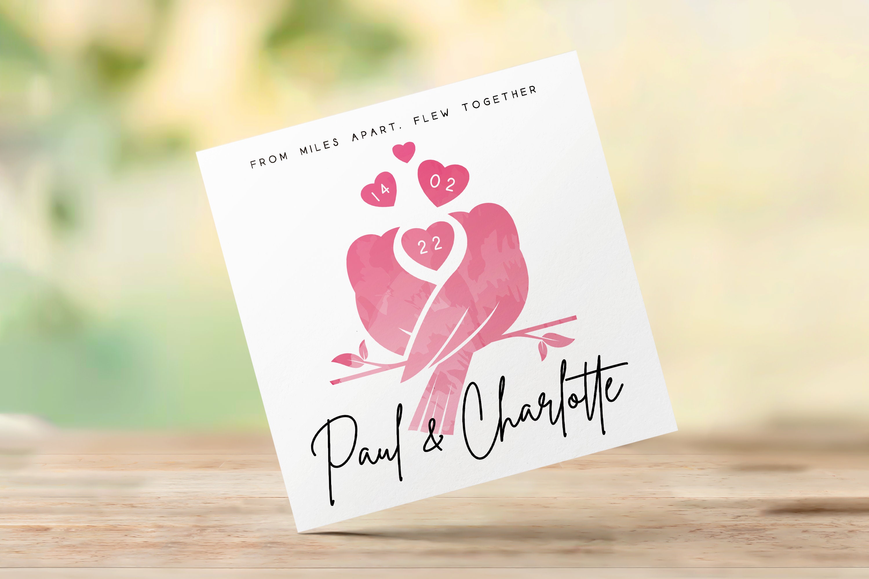 Details about   Personalised Engagement Love Birds Congratulations Print Cards Couple Gifts 