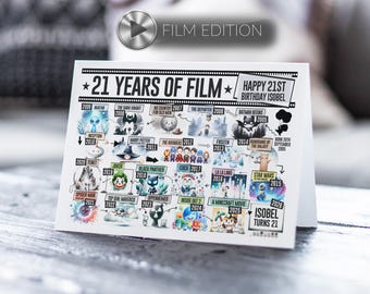 21st Birthday Card Film Edition | Born in 2005 | 21 Years Of Film | Milestone Birthday Card For Him, Son, Brother, Nephew, Friend, Grandson