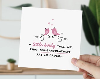 Congratulations on Your Engagement Card | Best Friend You're Engaged | Love Birds | Cute Congrats Card | Daughter, Son, Sister, Brother