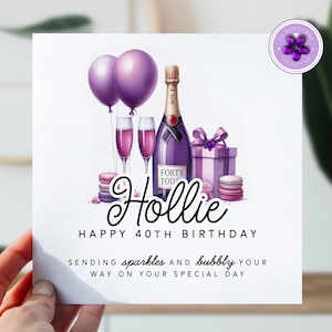 40e anniversaire | Carte d'anniversaire pour elle | Carte de 40 ans pour fille, femme, soeur, maman, meilleur ami | Carte d'anniversaire pour 40 ans | Adorable cadeau 40e