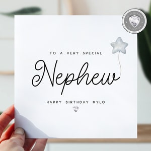 Nephew Birthday Card | Birthday Card For Him | Card For Nephew | Nephew Birthday Gift | Cute Card For Nephew | Card From Auntie, Uncle
