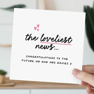 Félicitations pour votre carte de fiançailles | Meilleur ami avec qui vous êtes fiancé | jolie carte de félicitations | La plus belle carte d'actualités | Pour fille, fils, soeur