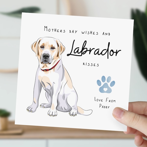 Labrador Mothers Day Card | Labrador Mum Dog Card | Labrador Lovers | Card from the Lab | Dog Mum | Dog Mothers Day Card |Hoomum Custom Card