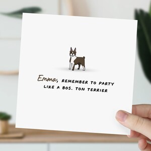 d'anniversaire sur le thème du Boston Terrier de Zazzle.be Liste d'envies Vous avez des idées ? Faites la fête comme un Boston Terrier | Carte d'anniversaire personnalisée pour chien | Jeu de mots personnalisé pour chien | Terrier de Boston