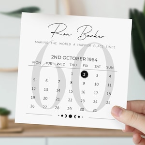 calendrier personnalisé pour le soixantième anniversaire | 1964 carte de voeux | 60e carte pour lui | Carte d'étape importante pour papa, mari, grand-père, oncle